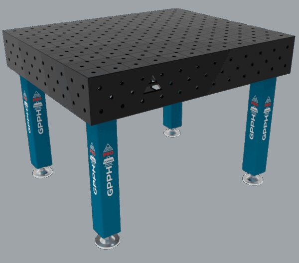 Stół Spawalniczy PRO Rozmiar - 1200x1000mm, System - Φ16, Nogi - Na stopach, Siatka - DIAGONALNA