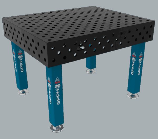 Stół Spawalniczy PRO Rozmiar - 1200x1000mm, System - Φ28, Nogi - Na stopach, Siatka - DIAGONALNA
