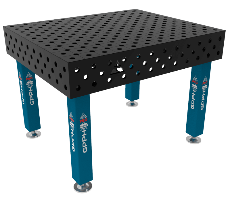 Stół Spawalniczy PRO Rozmiar - 1200x1000mm, System - Φ28, Nogi - Na stopach, Siatka - DIAGONALNA