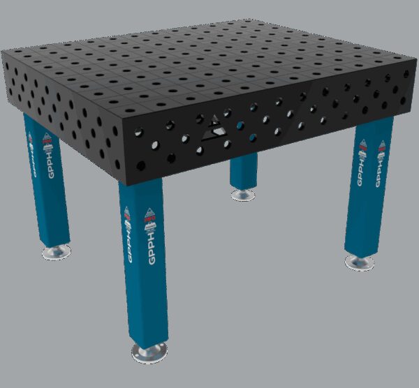 Stół Spawalniczy PRO Siatka - 100x100mm, System - Φ28, Rozmiar - 1200x1200mm, Nogi - Na stopach