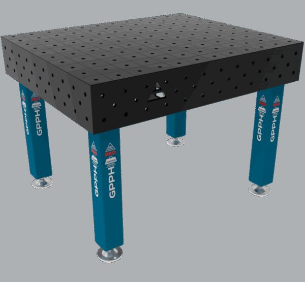 Stół Spawalniczy PRO Siatka - 100x100mm, System - Φ16, Rozmiar - 1200x1200mm, Nogi - Na stopach
