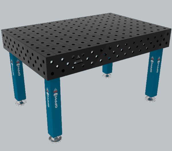 Stół Spawalniczy PRO Siatka - 100x100mm, System - Φ28, Rozmiar - 1500x1000mm, Nogi - Na stopach