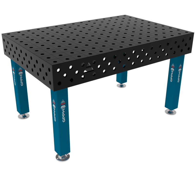 Stół Spawalniczy PRO Siatka - 100x100mm, System - Φ28, Rozmiar - 1500x1000mm, Nogi - Na stopach