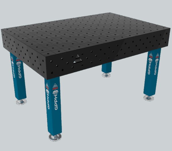 Stół Spawalniczy PRO Siatka - 100x100mm, System - Φ16, Rozmiar - 1500x1000mm, Nogi - Na stopach