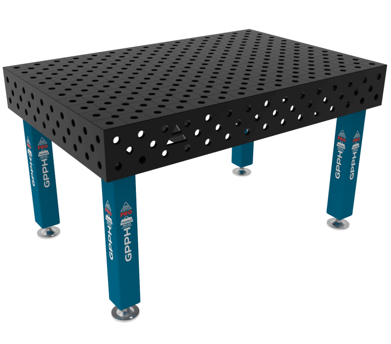 Stół Spawalniczy PRO System - Φ28, Rozmiar - 1500x1000mm, Nogi - Na stopach, Siatka - DIAGONALNA