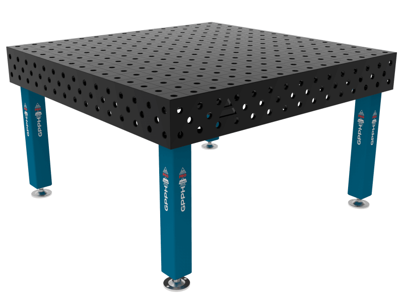 Stół Spawalniczy PRO Siatka - 100x100mm, System - Φ28, Rozmiar - 1500x1480mm, Nogi - Na stopach