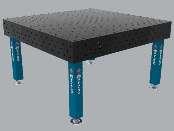 Stół Spawalniczy PRO Siatka - 100x100mm, System - Φ16, Rozmiar - 1500x1480mm, Nogi - Na stopach