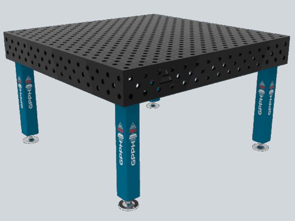 Stół Spawalniczy PRO System - Φ28, Rozmiar - 1500x1480mm, Nogi - Na stopach, Siatka - DIAGONALNA