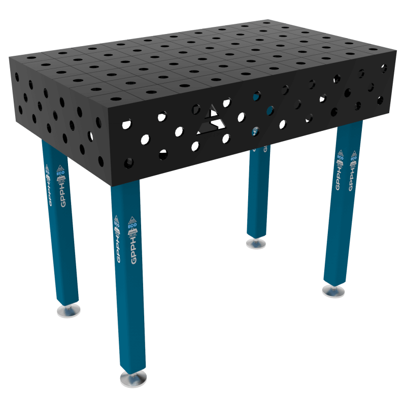 Stół Spawalniczy ECO Rozmiar - 1000x600mm, Siatka - 100x100mm, System - Φ28, Nogi - Na stopach