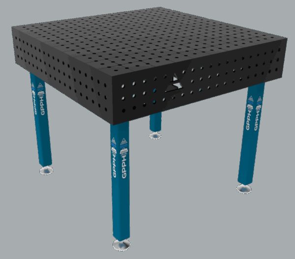 Stół Spawalniczy ECO Rozmiar - 1000x1000mm, Siatka - 50x50mm, System - Φ16, Nogi - Na stopach