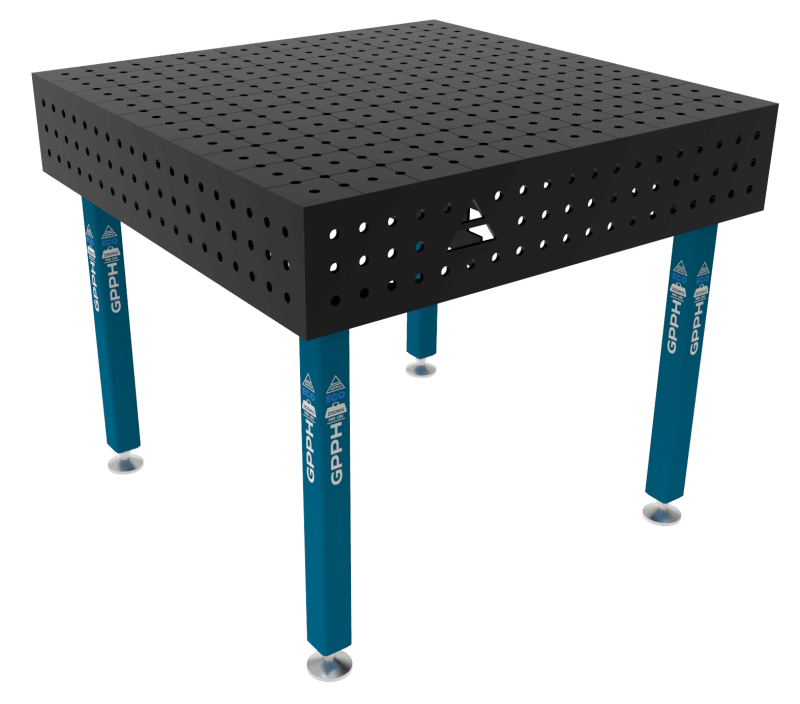 Stół Spawalniczy ECO Rozmiar - 1000x1000mm, Siatka - 50x50mm, System - Φ16, Nogi - Na stopach