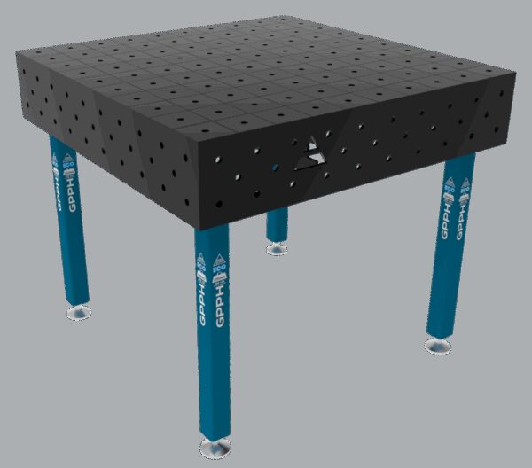 Stół Spawalniczy ECO Rozmiar - 1000x1000mm, Siatka - 100x100mm, System - Φ16, Nogi - Na stopach