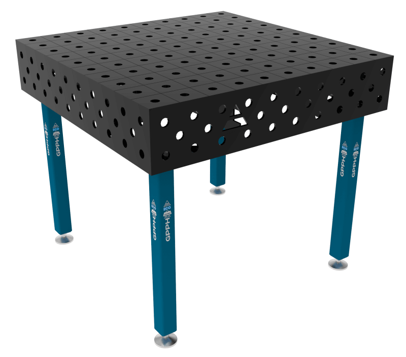 Stół Spawalniczy ECO Rozmiar - 1000x1000mm, Siatka - 100x100mm, System - Φ28, Nogi - Na stopach