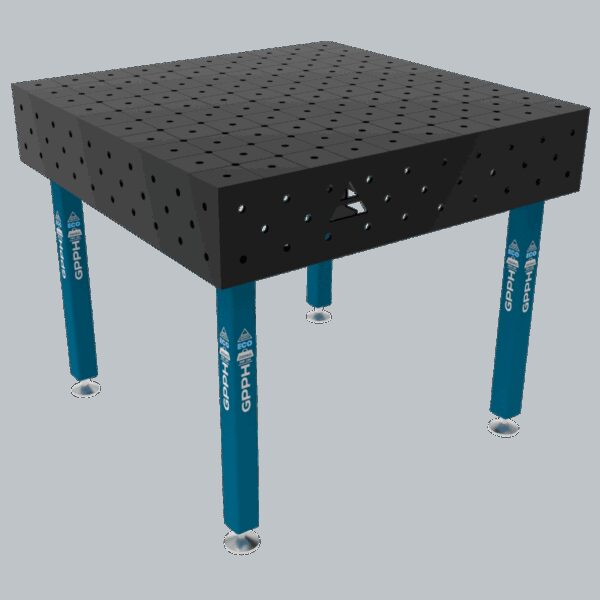 Stół Spawalniczy ECO Rozmiar - 1000x1000mm, Siatka - DIAGONALNA, System - Φ16, Nogi - Na stopach