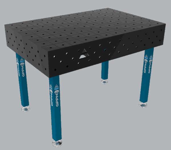 Stół Spawalniczy ECO Rozmiar - 1200x800mm, Siatka - 100x100mm, System - Φ16, Nogi - Na stopach