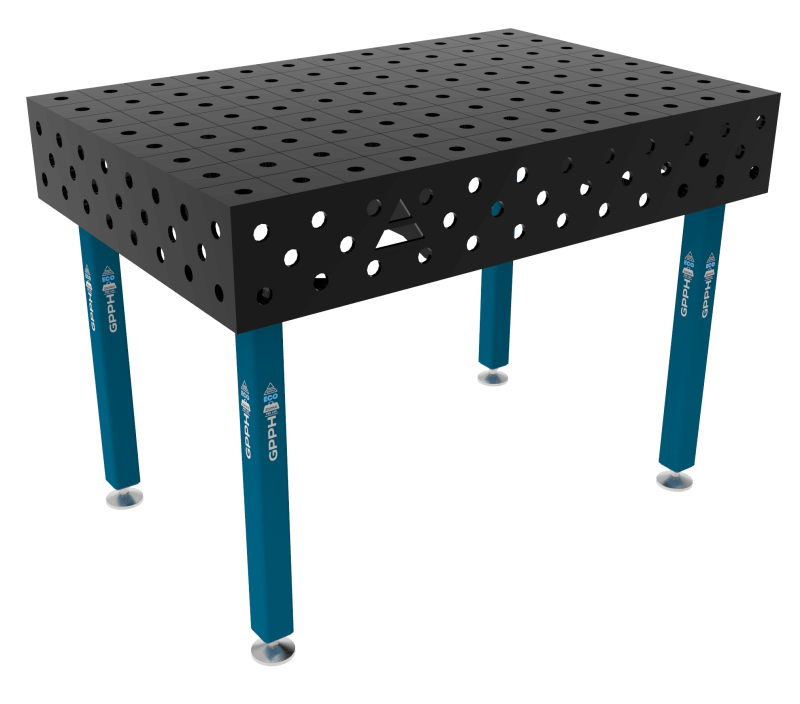 Stół Spawalniczy ECO Rozmiar - 1200x800mm, Siatka - 100x100mm, System - Φ28, Nogi - Na stopach