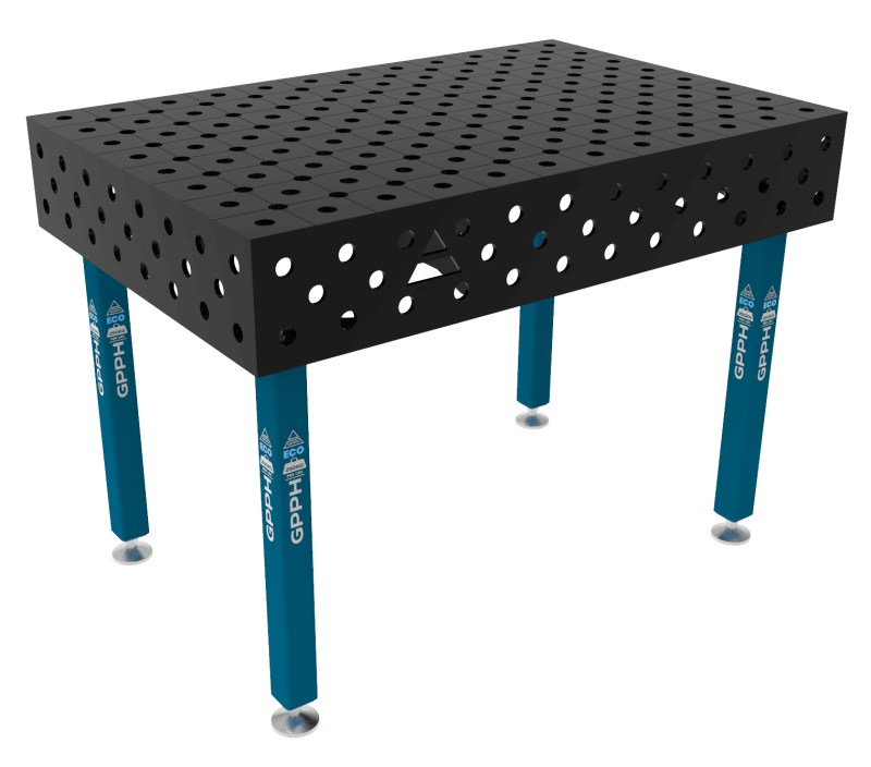 Stół Spawalniczy ECO Rozmiar - 1200x800mm, Siatka - DIAGONALNA, System - Φ28, Nogi - Na stopach