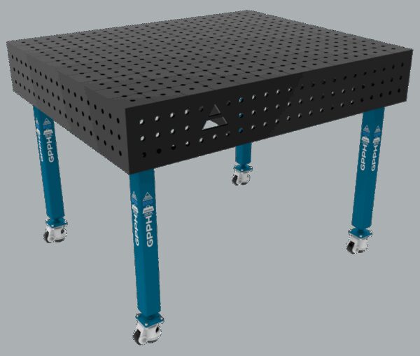 Stół Spawalniczy ECO Rozmiar - 1200x1000mm, Siatka - 50x50mm, System - Φ16, Nogi - Na kołach