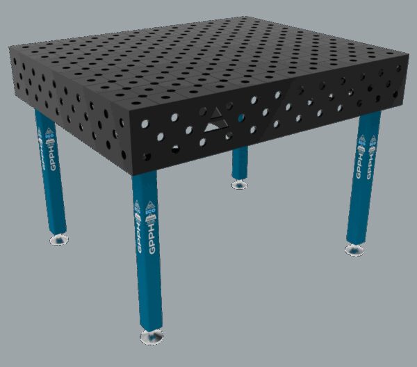 Stół Spawalniczy ECO Rozmiar - 1200x1000mm, Siatka - DIAGONALNA, System - Φ28, Nogi - Na stopach