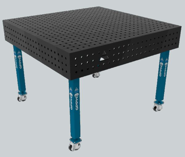 Stół Spawalniczy ECO Rozmiar - 1200x1200mm, Siatka - 50x50mm, System - Φ16, Nogi - Na kołach