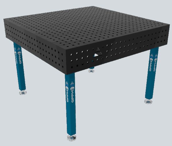 Stół Spawalniczy ECO Rozmiar - 1200x1200mm, Siatka - 50x50mm, System - Φ16, Nogi - Na stopach