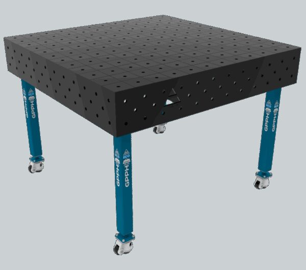 Stół Spawalniczy ECO Rozmiar - 1200x1200mm, Siatka - 100x100mm, System - Φ16, Nogi - Na kołach