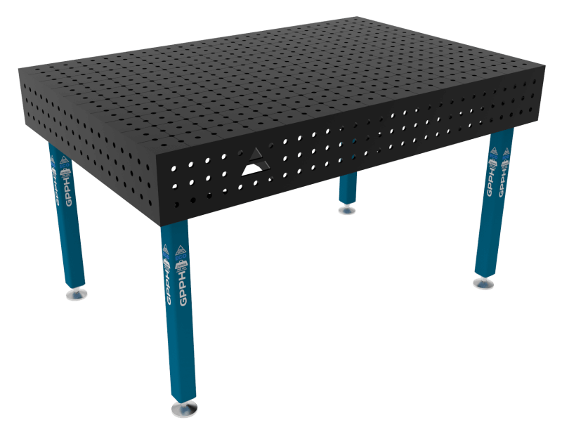 Stół Spawalniczy ECO Rozmiar - 1500x1000mm, Siatka - 50x50mm, System - Φ16, Nogi - Na stopach