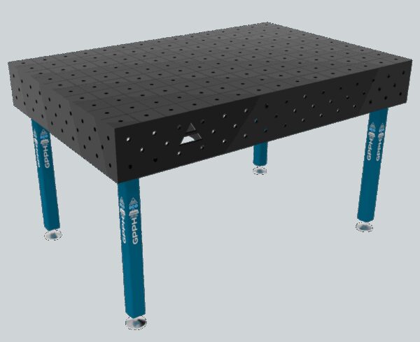 Stół Spawalniczy ECO Rozmiar - 1500x1000mm, Siatka - 100x100mm, System - Φ16, Nogi - Na stopach