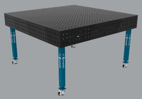 Stół Spawalniczy ECO Rozmiar - 1500x1480mm, Siatka - 50x50mm, System - Φ16, Nogi - Na kołach