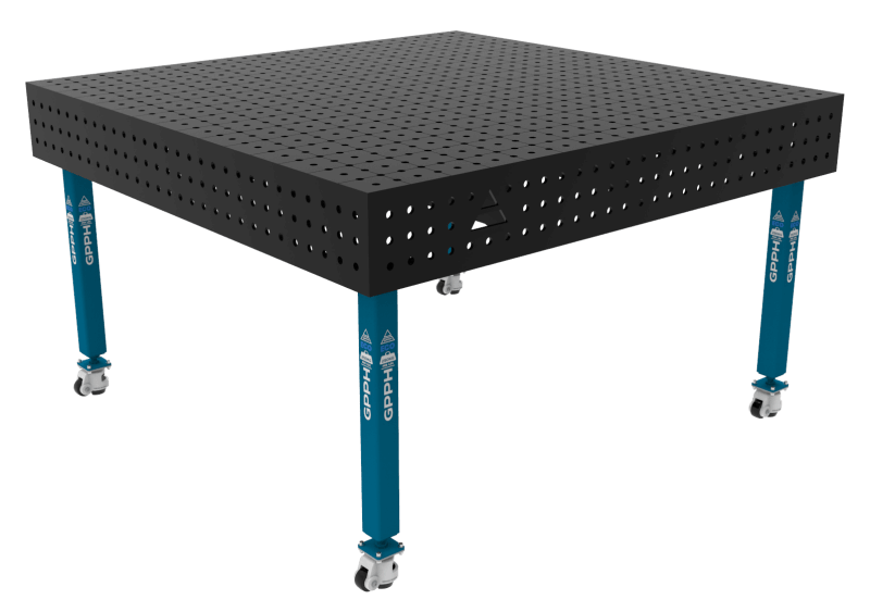 Stół Spawalniczy ECO Rozmiar - 1500x1480mm, Siatka - 50x50mm, System - Φ16, Nogi - Na kołach