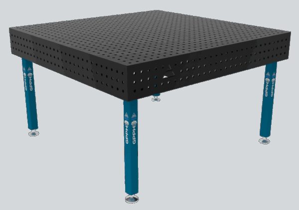 Stół Spawalniczy ECO Rozmiar - 1500x1480mm, Siatka - 50x50mm, System - Φ16, Nogi - Na stopach