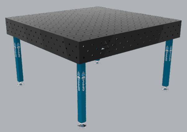 Stół Spawalniczy ECO Rozmiar - 1500x1480mm, Siatka - 100x100mm, System - Φ16, Nogi - Na stopach