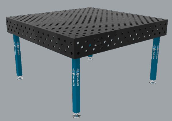 Stół Spawalniczy ECO Rozmiar - 1500x1480mm, Siatka - DIAGONALNA, System - Φ28, Nogi - Na stopach