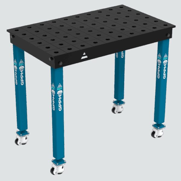 Stół Spawalniczy BASIC Rozmiar - 1000x600mm, Siatka - 100x100mm, System - Φ28, Nogi - Na kołach