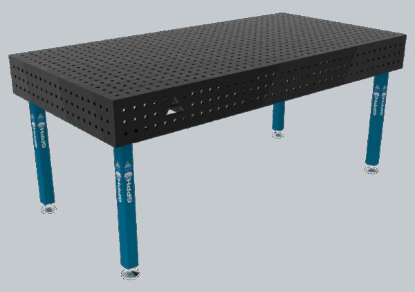 Stół Spawalniczy ECO Rozmiar - 2000x1000mm, Siatka - 50x50mm, System - Φ16, Nogi - Na stopach