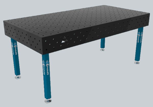 Stół Spawalniczy ECO Rozmiar - 2000x1000mm, Siatka - 100x100mm, System - Φ16, Nogi - Na stopach