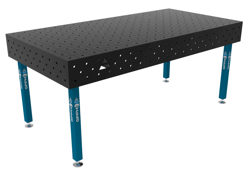 Stół Spawalniczy ECO Rozmiar - 2000x1000mm, Siatka - 100x100mm, System - Φ16, Nogi - Na stopach