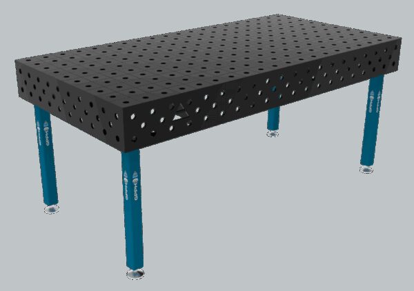 Stół Spawalniczy ECO Rozmiar - 2000x1000mm, Siatka - 100x100mm, System - Φ28, Nogi - Na stopach