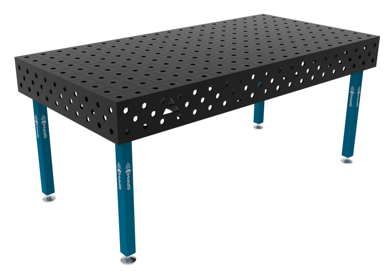Stół Spawalniczy ECO Rozmiar - 2000x1000mm, Siatka - 100x100mm, System - Φ28, Nogi - Na stopach