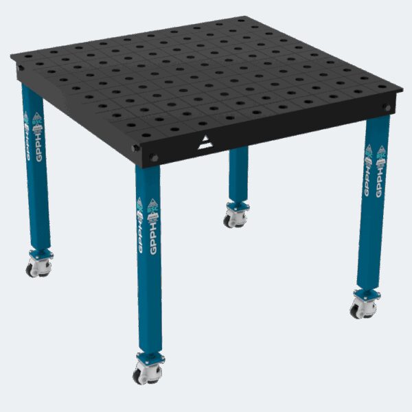 Stół Spawalniczy BASIC Rozmiar - 1000x1000mm, Siatka - 100x100mm, System - Φ28, Nogi - Na kołach