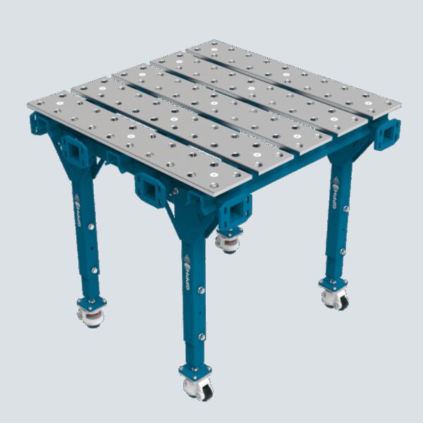 Modułowy Stół Spawalniczy Pojedynczy 1000x1000 mm system 28mm, siatka 100x100, nieazotowany