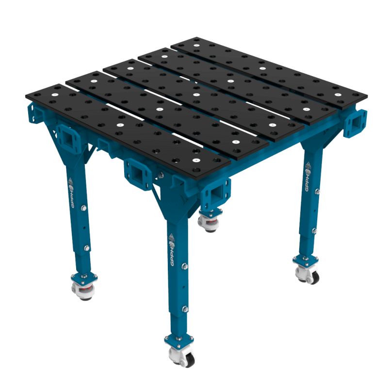 Modułowy Stół Spawalniczy Pojedynczy 1000x1000 mm system 28mm, siatka 100x100, azotowany