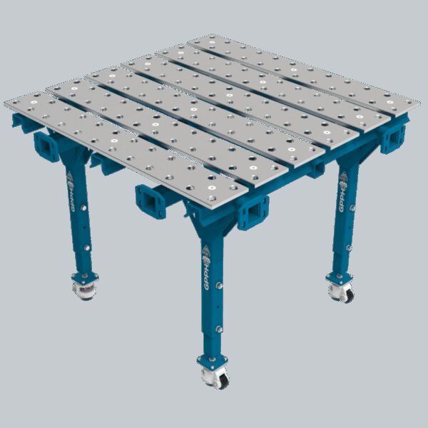 Modułowy Stół Spawalniczy Pojedynczy 1200x1200 mm system 28 siatka 100x100mm