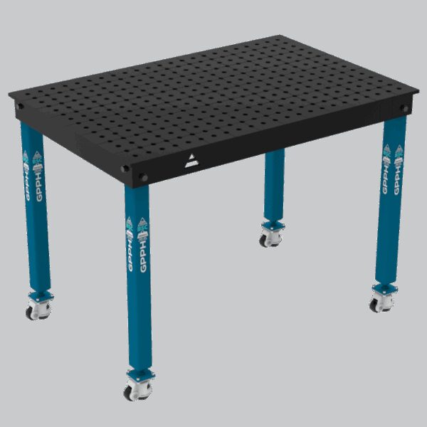 Stół Spawalniczy BASIC Rozmiar - 1200x800mm, Siatka - 50x50mm, System - Φ16, Nogi - Na kołach