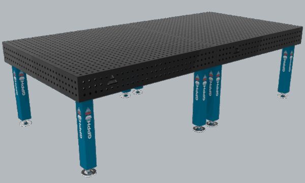 Stół Spawalniczy PRO Rozmiar - 3000x1480mm, Siatka - 50x50mm, System - Φ16, Nogi - Na stopach