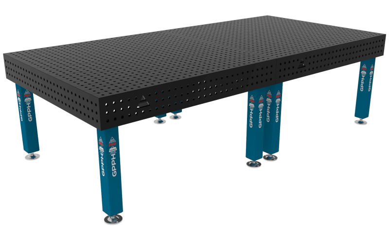 Stół Spawalniczy PRO Rozmiar - 3000x1480mm, Siatka - 50x50mm, System - Φ16, Nogi - Na stopach