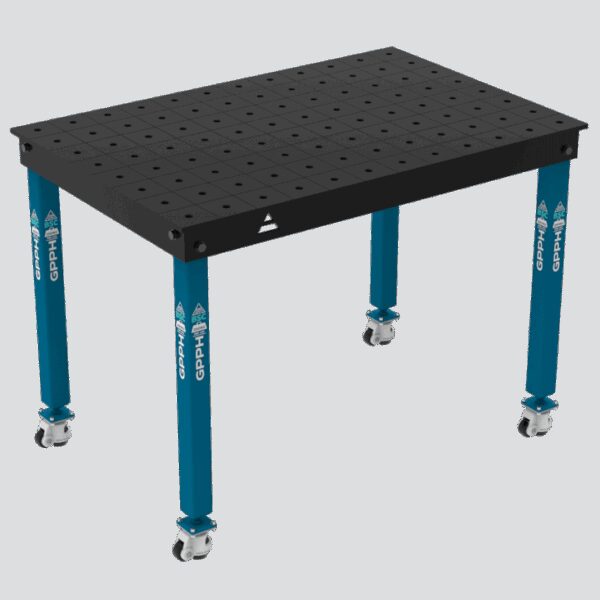 Stół Spawalniczy BASIC Rozmiar - 1200x800mm, Siatka - 100x100mm, System - Φ16, Nogi - Na kołach
