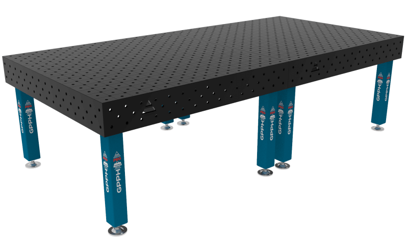 Stół Spawalniczy PRO Rozmiar - 3000x1480mm, Siatka - DIAGONALNA, System - Φ16, Nogi - Na stopach