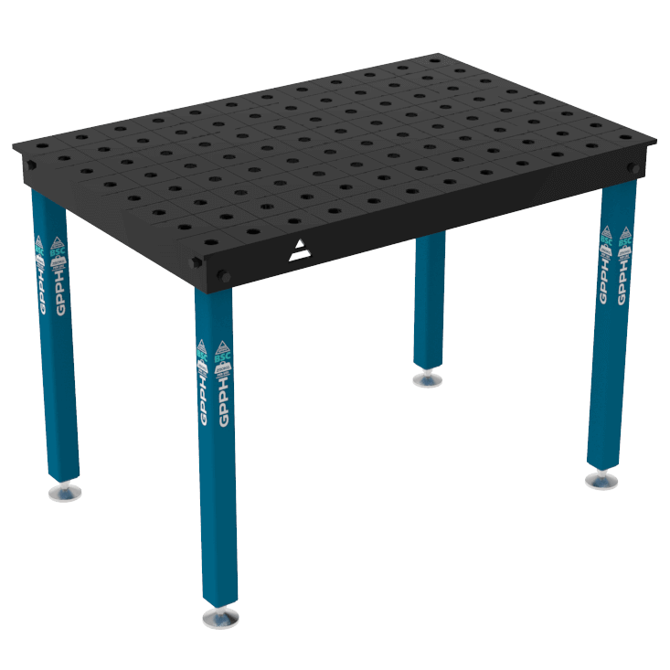 Stół Spawalniczy BASIC Rozmiar - 1200x800mm, Siatka - 100x100mm, System - Φ28, Nogi - Na stopach