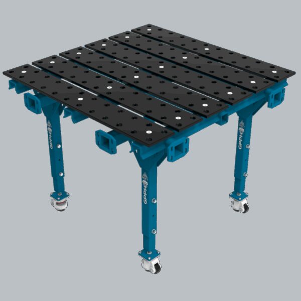 Modułowy Stół Spawalniczy Pojedynczy Azotowany 1200x1200 mm system 28 siatka 100x100mm